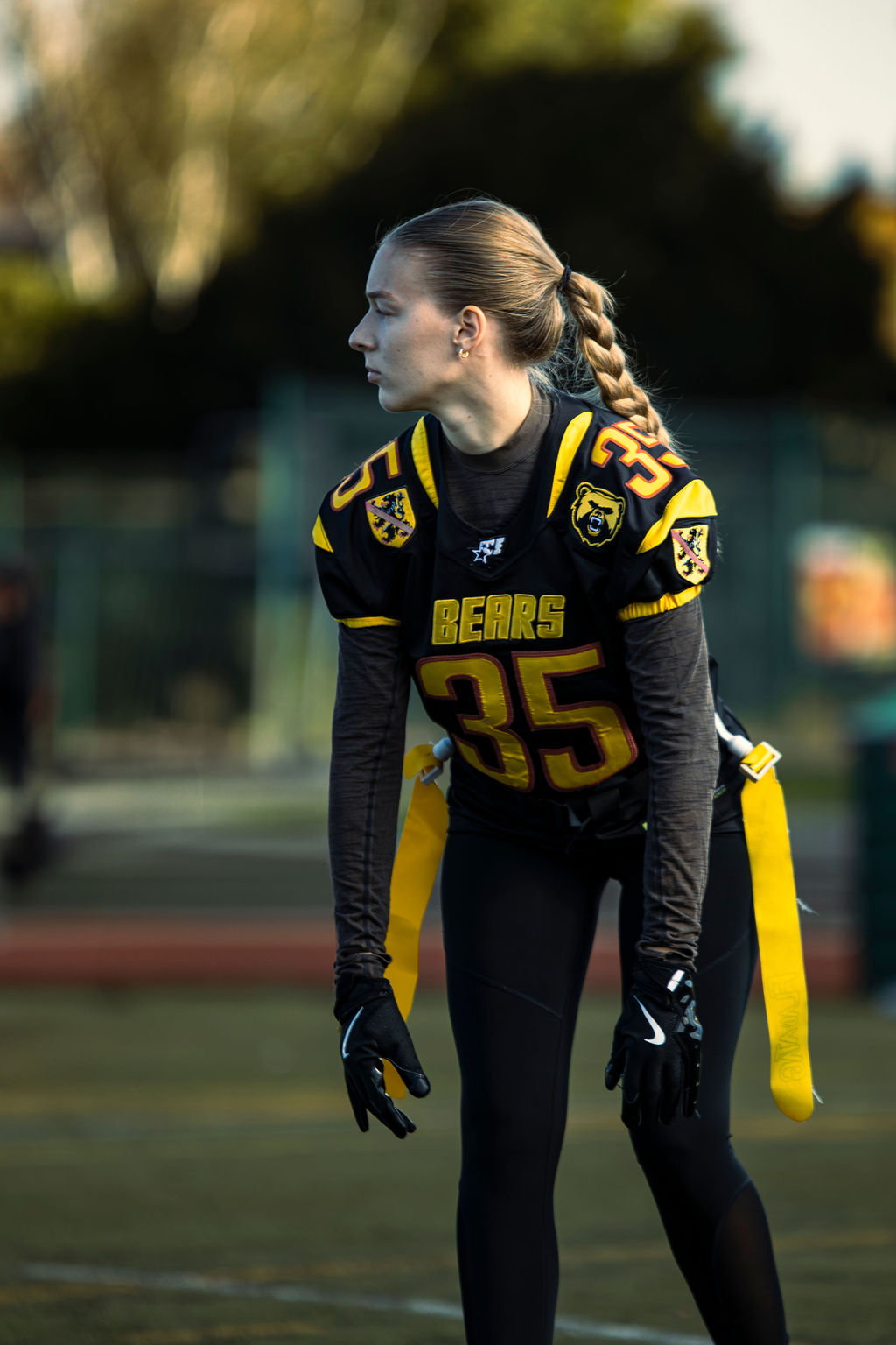 Joueuses et joueurs des Andenne Bears pendant un match de flag football